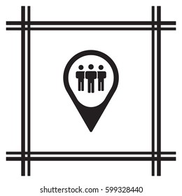 People  icon, isolated. Flat  design. 