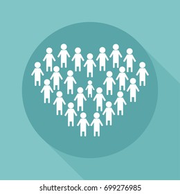 People icon, isolated. Flat design.