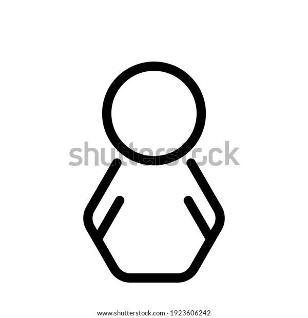 People Icon Isolated Flat Design Stock Vector (Royalty Free) 1923606242