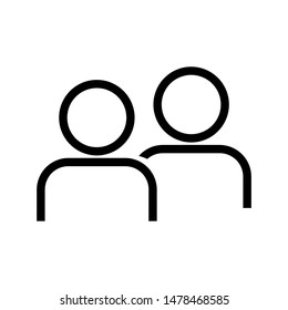 people icon isolated on white background. vector illustration