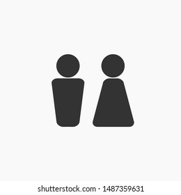 people icon isolated on white background. man and woman sign concept.