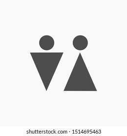 people icon isolated on white background. man and woman sign concept.