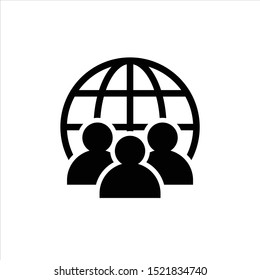 People icon isolated on white background. People icon in trendy design style.
