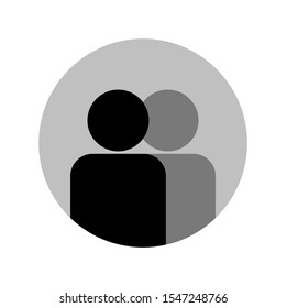 people icon isolated on white background. vector illustration