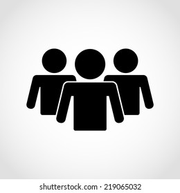 People Icon Isolated on White Background