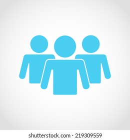People Icon Isolated on White Background