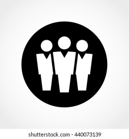people Icon Isolated on White Background