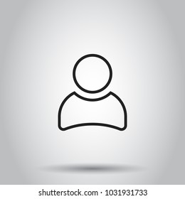People icon in line style. Vector illustration on isolated background. Business concept person pictogram.