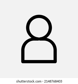 Estilo de línea de iconos de personas para web y aplicaciones