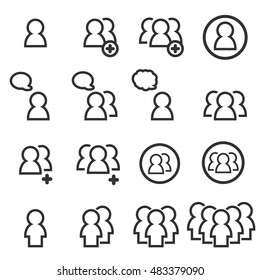 people icon , line vector