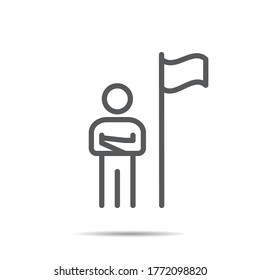 ilustración vectorial de línea de iconos de personas, habilidades, éxito, 
liderazgo