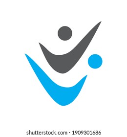 Icono de la gente Concepto símbolo creativo ilustración abstracta de vector minimalista