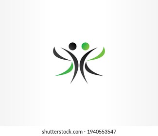 People icon logo design concept