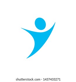 People icon logo design isolated on the white background