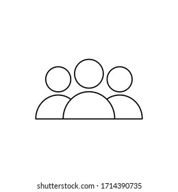 People Icon Logo Design Isolated On The White Background