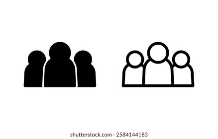 people icon logo design. person sign and symbol. User Icon vector