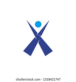 People icon logo design vector template