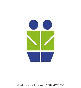 People icon logo design vector template
