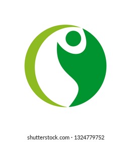 People icon logo design vector template