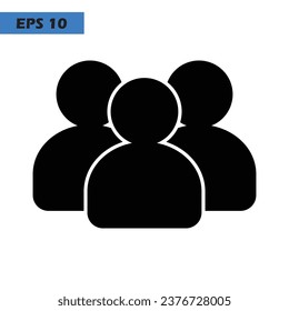 people icon logo design vector template illustration