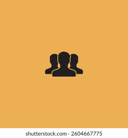 People icon logo flat vector design