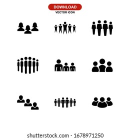 people icon or logo isolated sign symbol vector illustration - Collection of high quality black style vector icons
