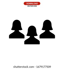people icon or logo isolated sign symbol vector illustration - high quality black style vector icons
