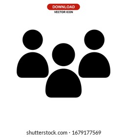 people icon or logo isolated sign symbol vector illustration - high quality black style vector icons
