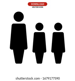 people icon or logo isolated sign symbol vector illustration - high quality black style vector icons
