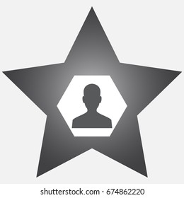 people icon logo star