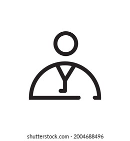 people icon or logo vector illustration of isolated sign symbol, vector illustration with high quality black outline.