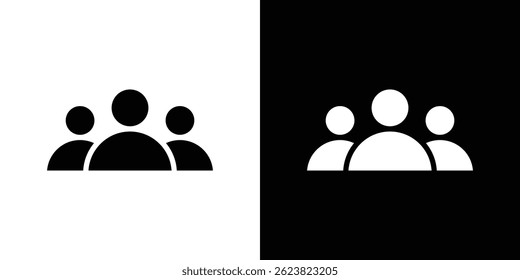 ícone pessoas para design de interface do usuário do aplicativo móvel da web de logotipo.