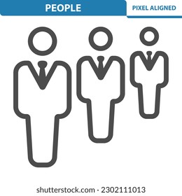 People Icon. Man, Men, Businessman, Businessmen. Professional, pixel perfect vector icon.