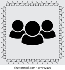 People icon, man vector illustration