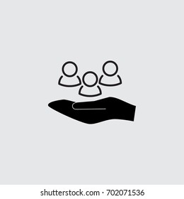 People icon, man vector illustration