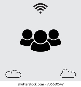 People icon, man vector illustration