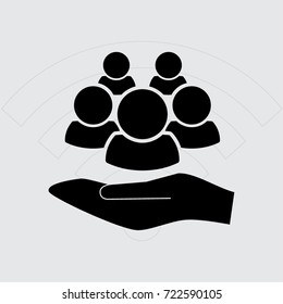 People icon, man vector illustration