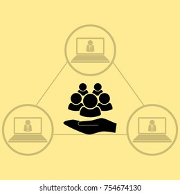 People icon, man vector illustration