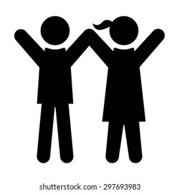 People Icon - Man & Woman Vector
