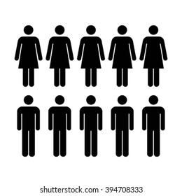 People Icon - Men & Woman  Vector