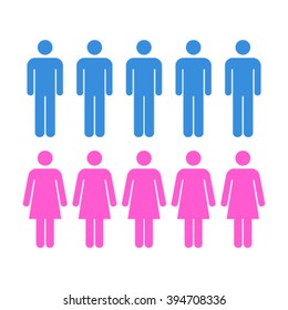 People Icon - Men & Woman  Vector