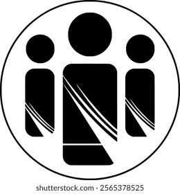 People icon in monochrome style 