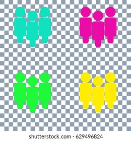 People icon. Icon on transparent background