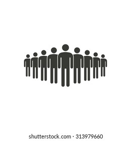 People  icon  on white background. Vector illustration.