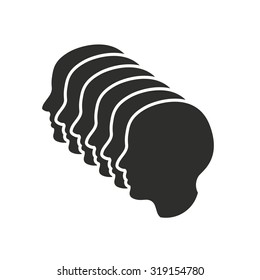 People  icon  on white background. Vector illustration.
