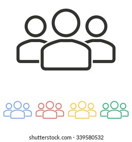 People  icon  on white background. Vector illustration.