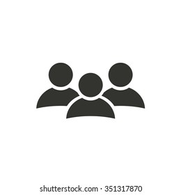 People Icon On White Background Vector Stock Vector (Royalty Free ...