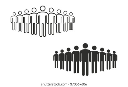 People  icon  on white background. Vector illustration.