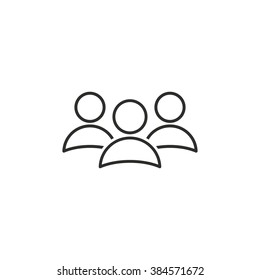 People  icon  on white background. Vector illustration.