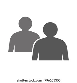 people icon on white background. Vector illustration